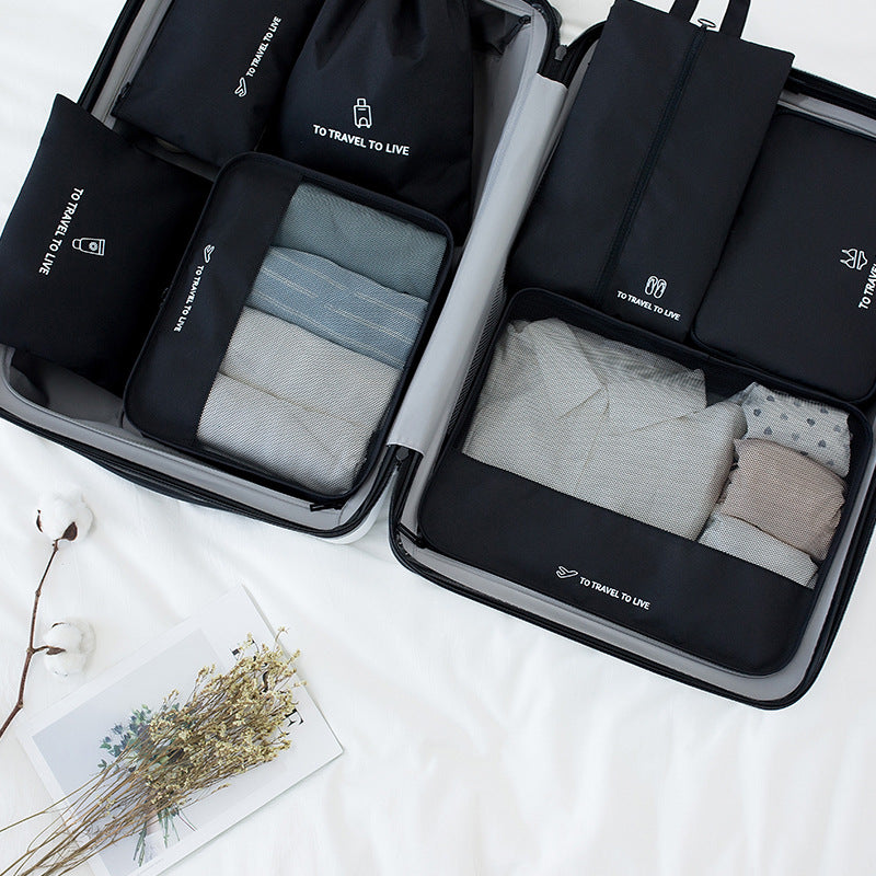 Seven-Piece Travel Luggage Storage Bag Set