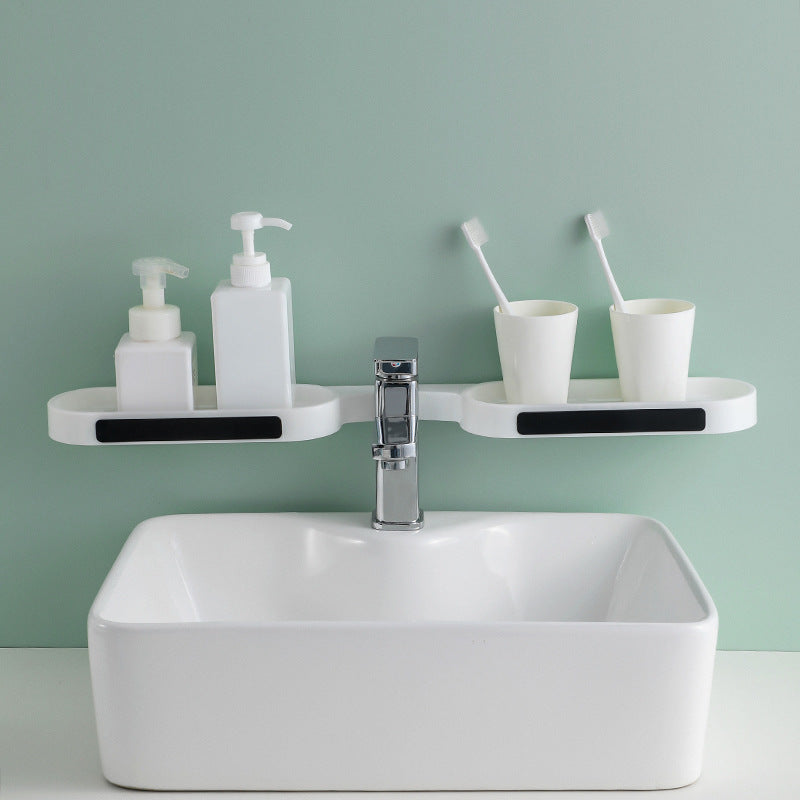 Foldable No-Drill Bathroom Wall Organizer