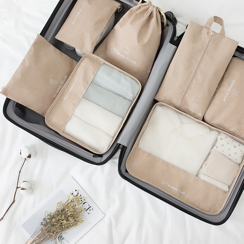 Seven-Piece Travel Luggage Storage Bag Set