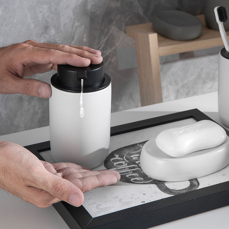 Matte Bathroom Accessories Set – Modern Bathroom Organizer