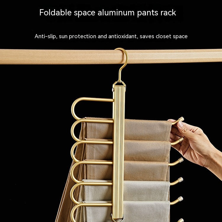 Multi-Layer Aluminum Alloy Magic Pants Hanger
