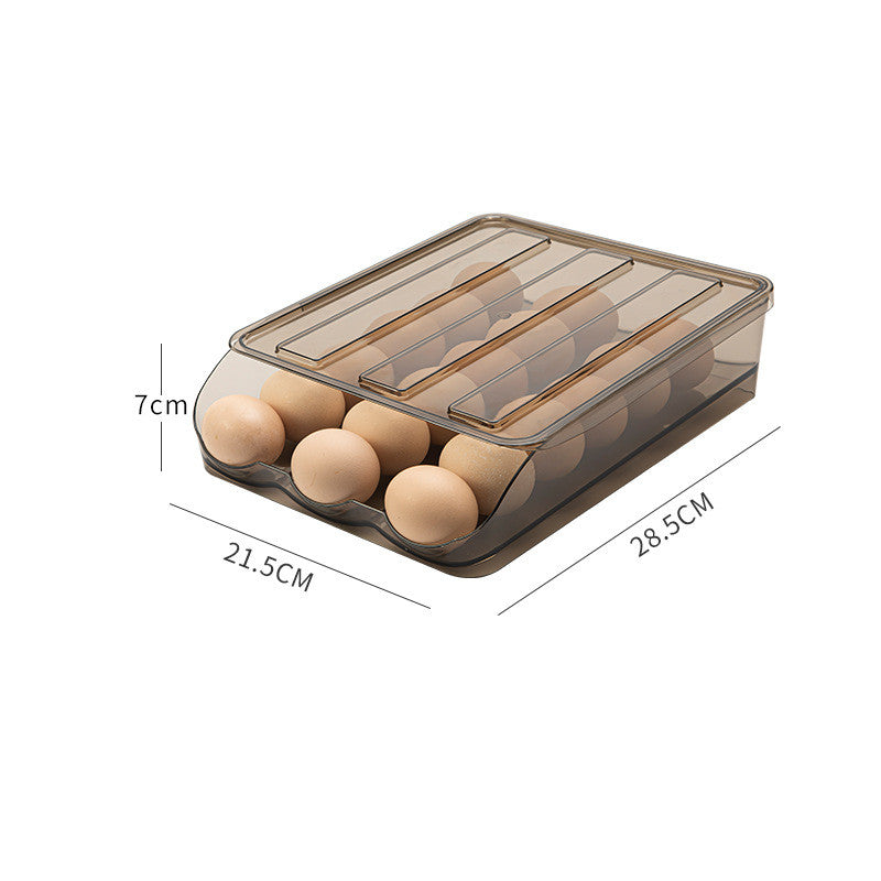 Refrigerator Rolling Egg Carton with Lid