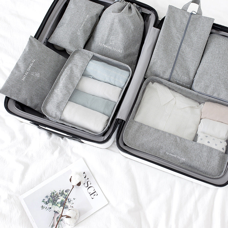 Seven-Piece Travel Luggage Storage Bag Set