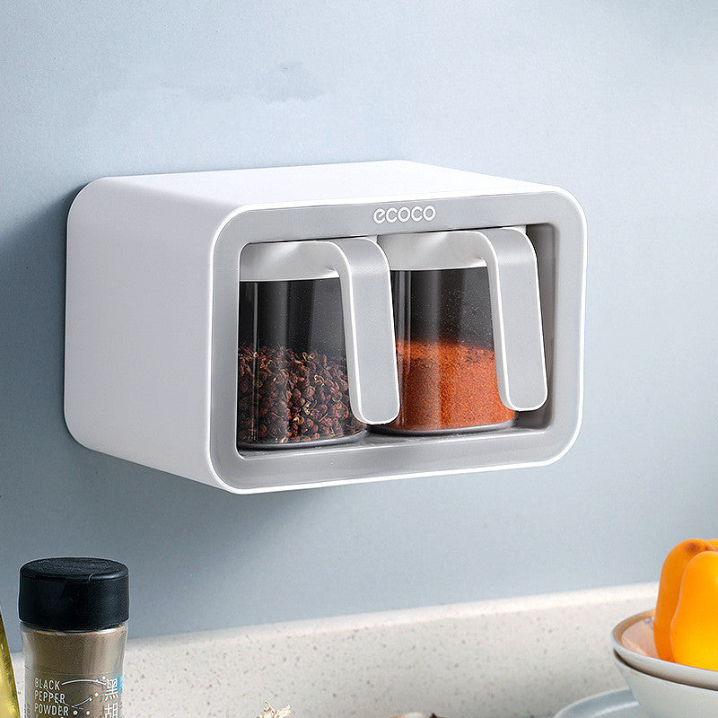 Wall-Mounted Spice Rack & Jar Set