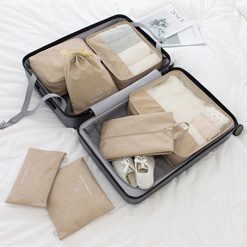 Seven-Piece Travel Luggage Storage Bag Set