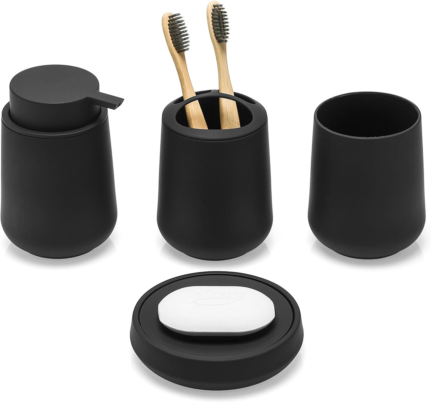 Matte Bathroom Accessories Set – Modern Bathroom Organizer