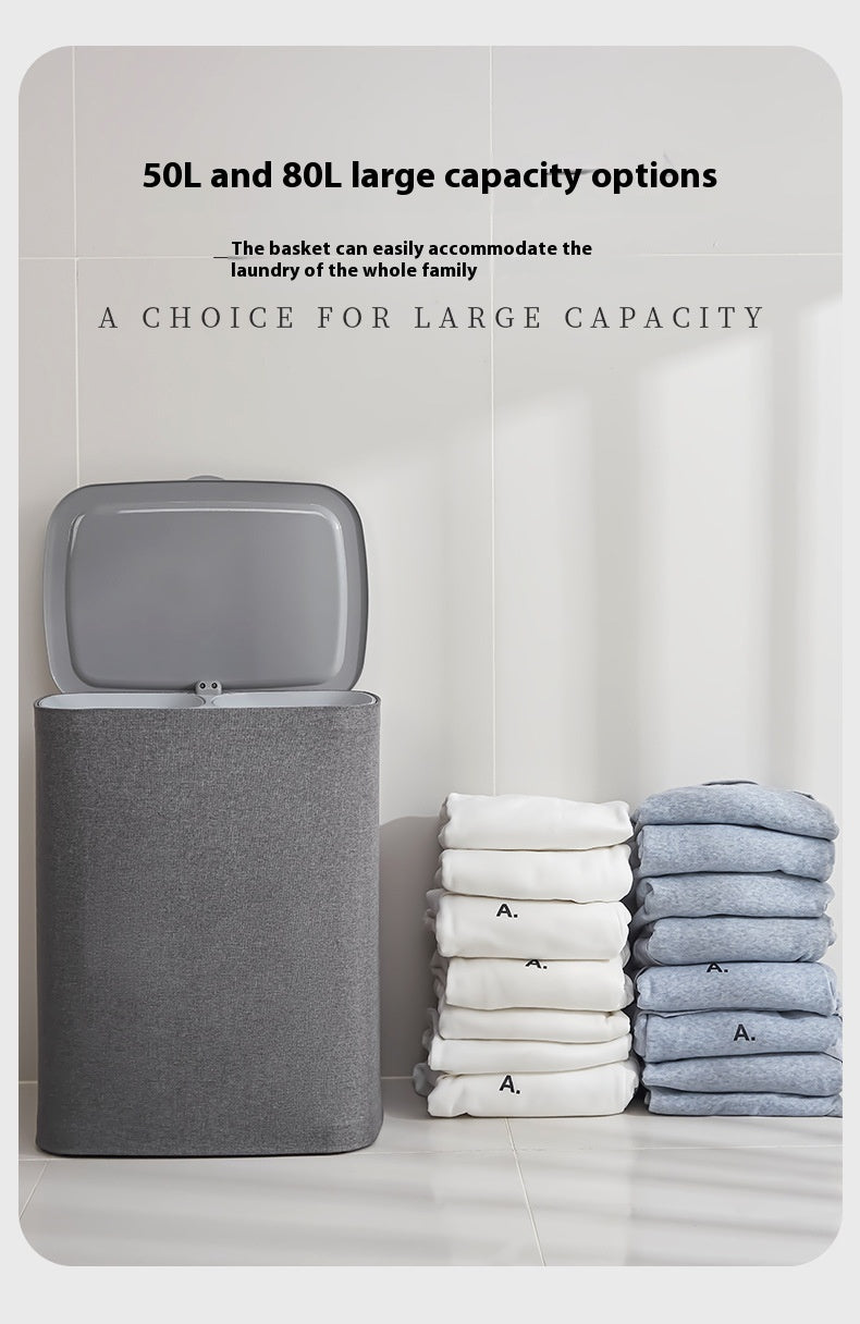 Fabric Laundry Basket with Lid