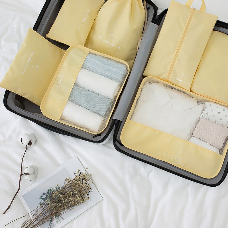 Seven-Piece Travel Luggage Storage Bag Set