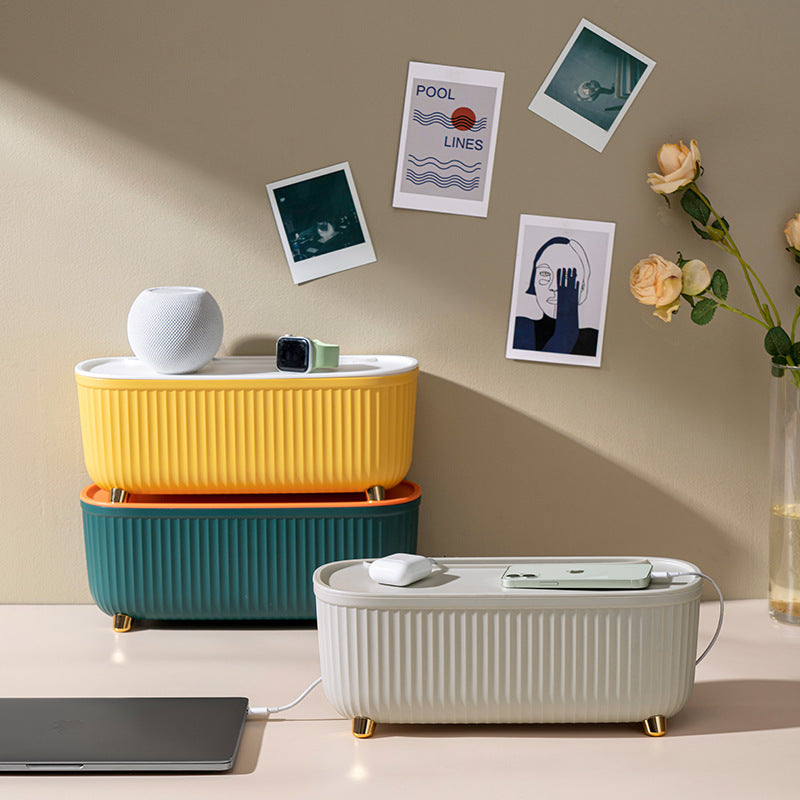 Patch Panel Storage Box – Desktop Data Cable Organizer