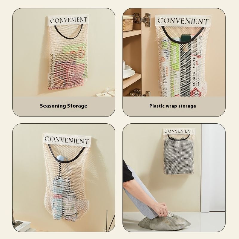 Kitchen Garbage Bag Storage Fantastic Wall-mounted Plastic Bag Storage Large Capacity