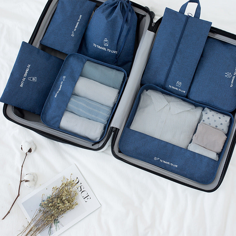 Seven-Piece Travel Luggage Storage Bag Set