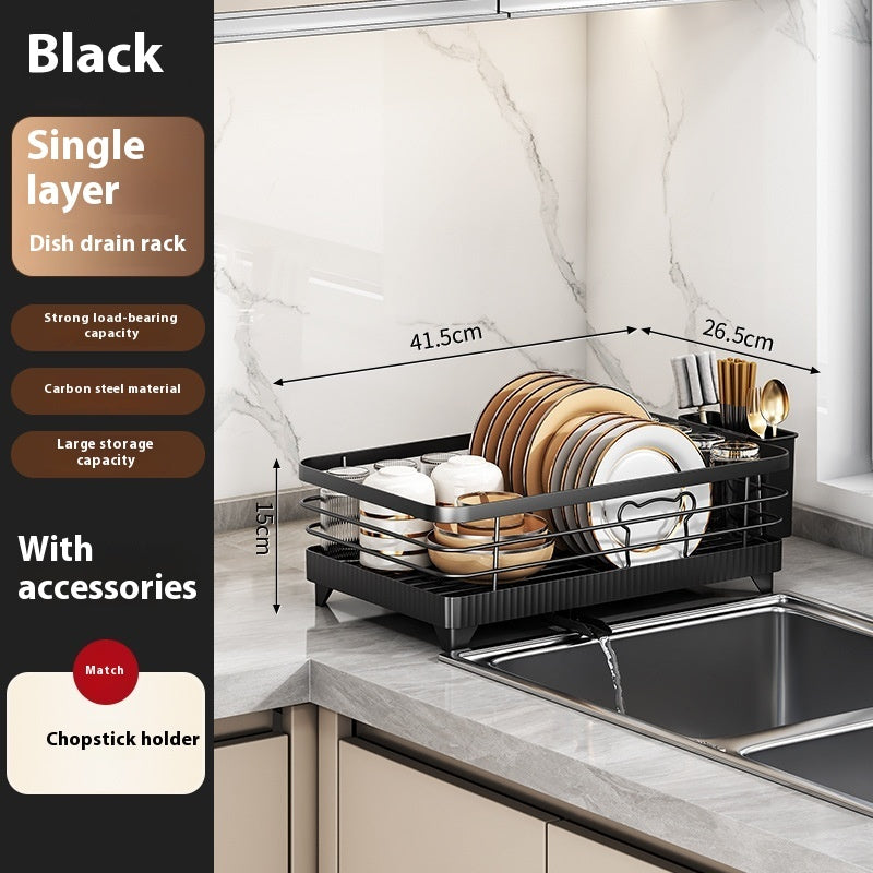 Self-Draining Countertop Dish Rack