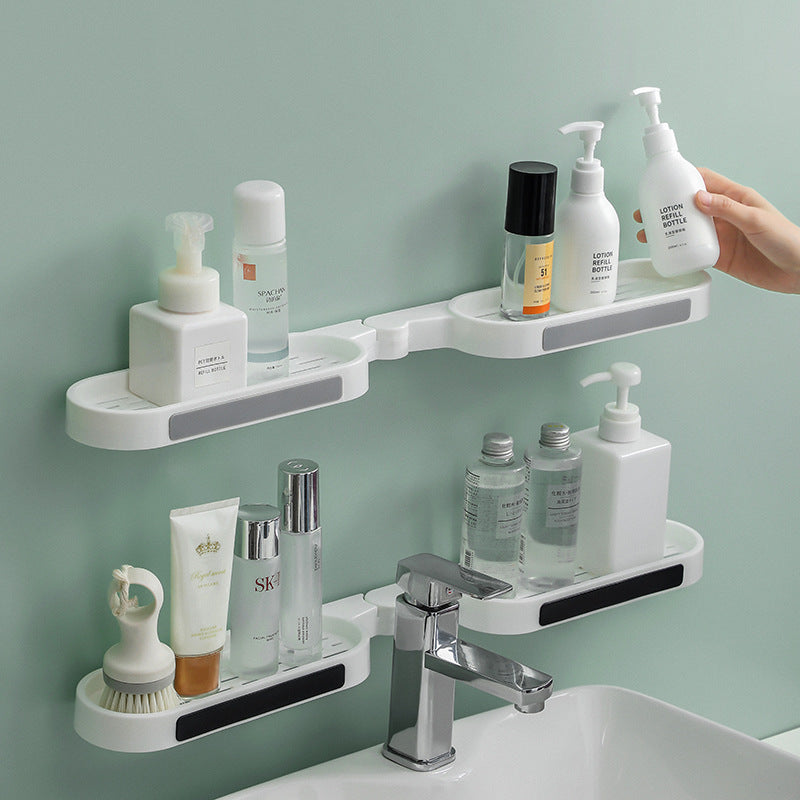 Foldable No-Drill Bathroom Wall Organizer
