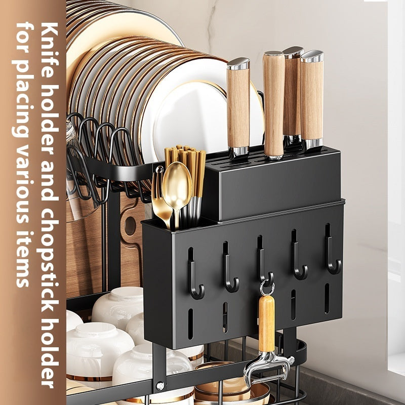 Self-Draining Countertop Dish Rack
