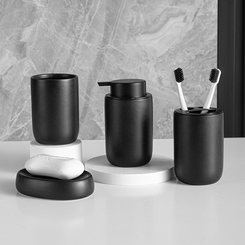 Matte Bathroom Accessories Set – Modern Bathroom Organizer
