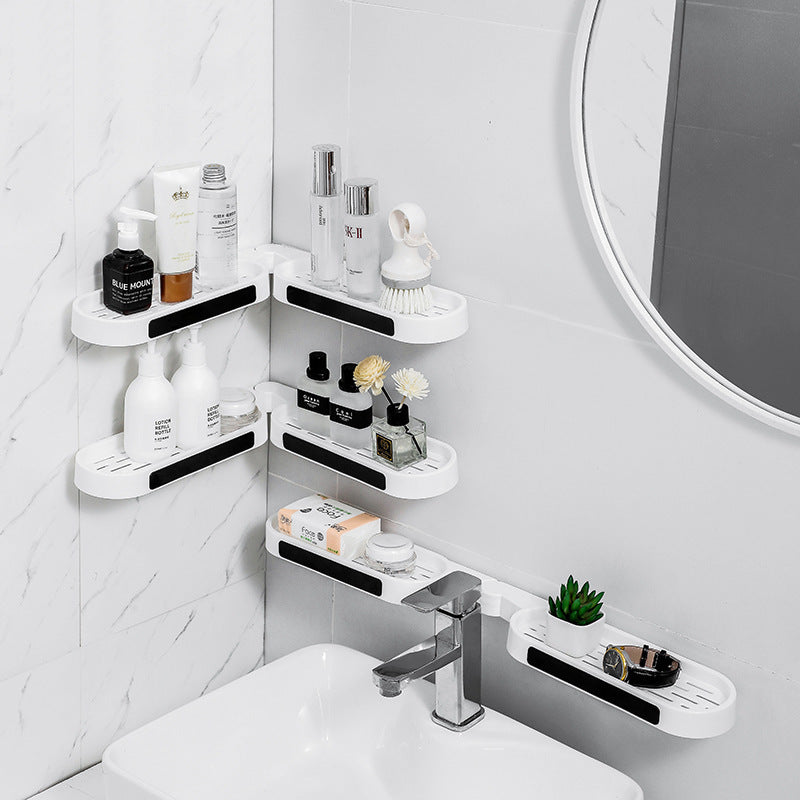 Foldable No-Drill Bathroom Wall Organizer