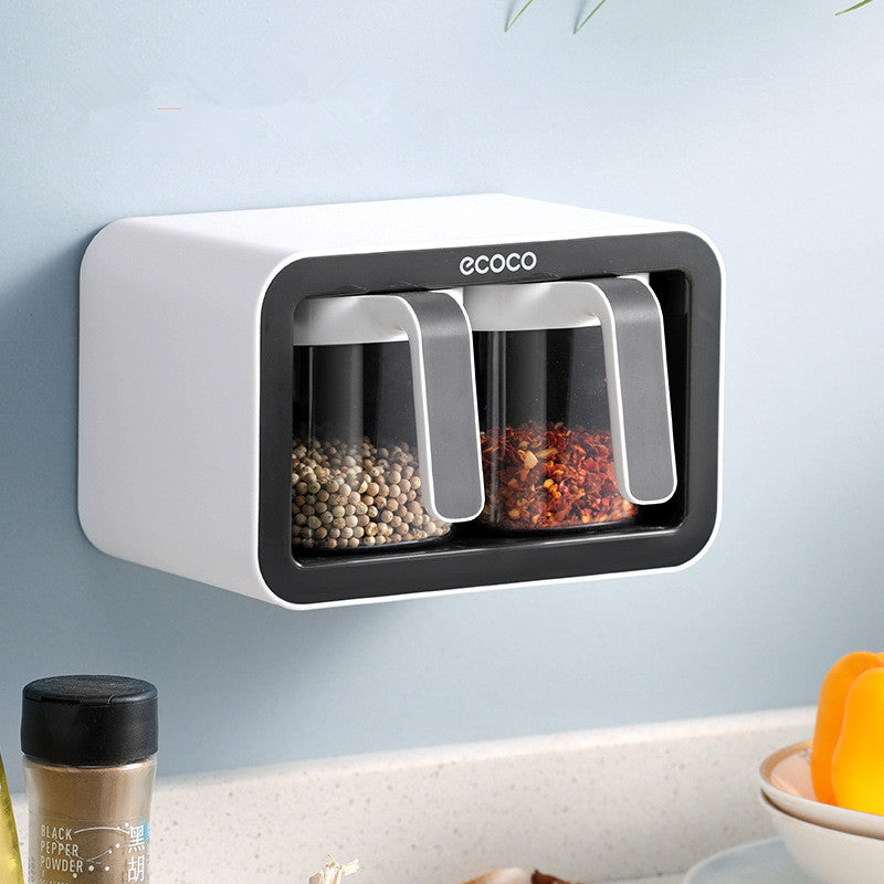 Wall-Mounted Spice Rack & Jar Set