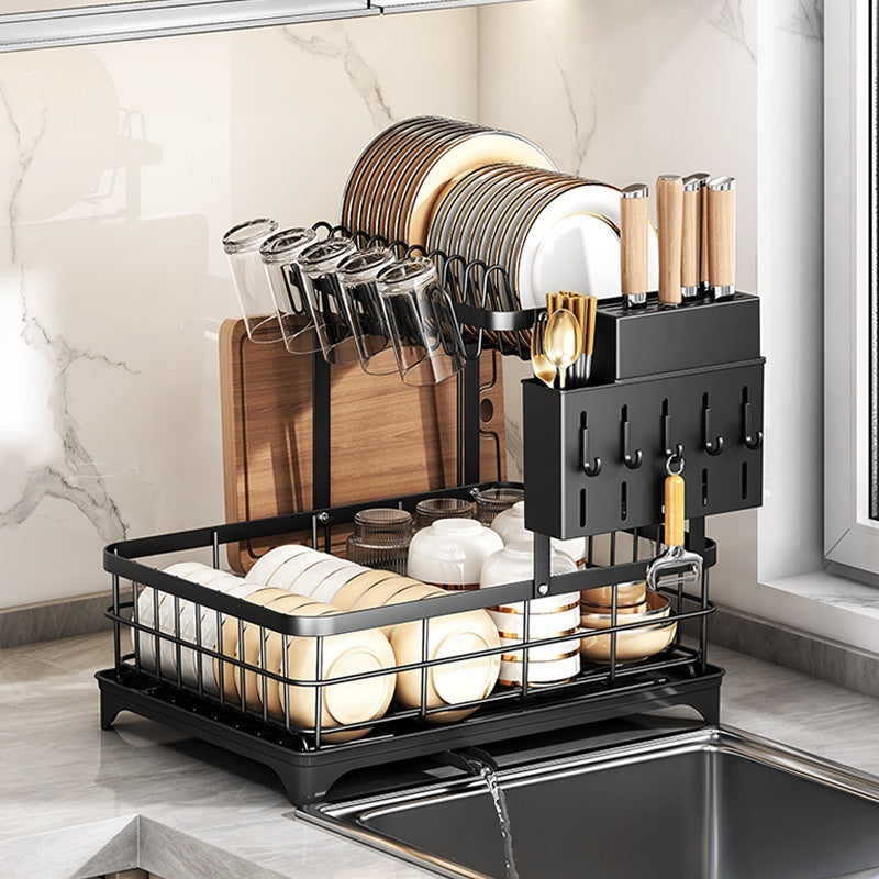 Self-Draining Countertop Dish Rack