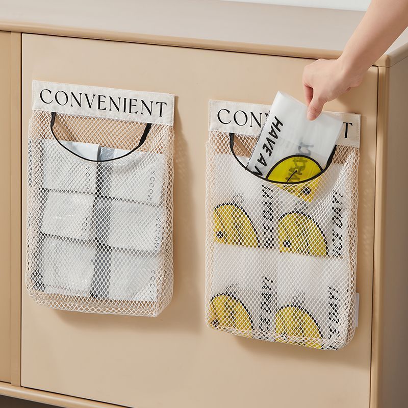 Kitchen Garbage Bag Storage Fantastic Wall-mounted Plastic Bag Storage Large Capacity