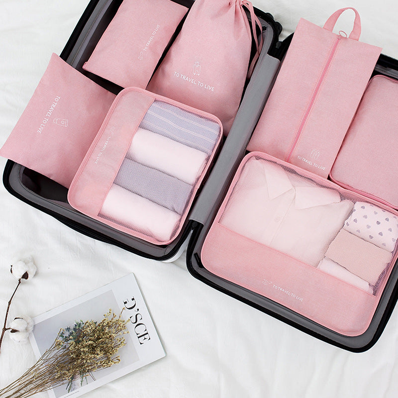 Seven-Piece Travel Luggage Storage Bag Set