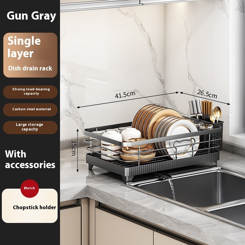 Self-Draining Countertop Dish Rack
